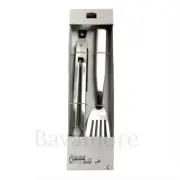 IKEA GRILLTIDER 2-piece barbecue tools set, stainless steel, soft-touch handle