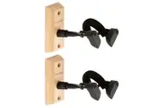 2x Hercules Auto-Grip Wall Mount Hanger Holder Rack w Wood Base for Viola Violin