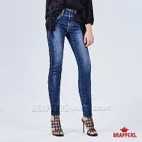 在飛比找Yahoo奇摩購物中心優惠-BRAPPERS 女款 新美尻系列-彈性中高腰窄管褲-藍