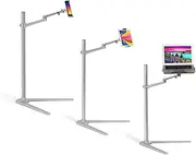 3 in 1 360 Degree Rotating Height Adjustable Laptop Tablet Stand for Bed,Floor,Compatible with Ipad Pro 12.9 Inch, Ipad Air, Ipad Mini,MacBook Pro/Air,MS Surface Pro,MS Surface Book Stand