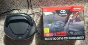 Sylvania Bluetooth CD Boombox, AM FM Stereo Radio LED Music. 2 Speaker, 1 No Box