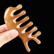Five-Tooth Gua Sha Massage Comb Resin Body Massage Comb Head Massage Tool