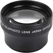 Telephoto Lens with Lens Case 37mm 2X Conversion Lens for Any Camera with 37mm Lens Thread and with 46mm Front Thread for Filter Installation