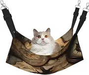 EdWal Compass and Old World Map print Soft Sleeping Hammock Cat Hammock for Cage Hanging,Pet Hammock Bed Adjustable for Small Animals