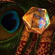 Hindi Prismatic Glass 30mm d20 - Dice Around the World Collection Brand New by M