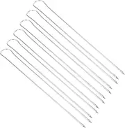 PAMINGONO 6pcs Stainless Steel U Shaped BBQ Skewers Metal Forks for Grilling Chicken Wings Kebab Meat for Family Gatherings and Outdoor Barbecues