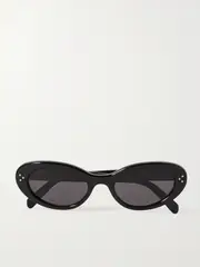 [CELINE Eyewear] CELINE Eyewear - Oval-frame Acetate Sunglasses - Black - One size One size Black
