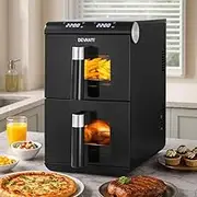 Devanti Air Fryer, 11L Pan 1700W Stainless Steel Airfryer Electric Cooker Airfryers Deep Fryers Rack Silicone Baking Basket Kitchen Oven Household Small Kitchens Appliances, LCD Touch Control Panel