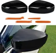 Carbon Fiber Style JDMON Door Rearview Mirror Cover Cap Replacement for