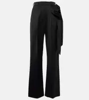 [Simone Rocha] Simone Rocha Floral-appliqué straight pants AU 4 black