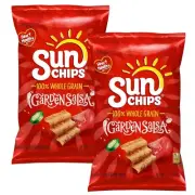 Sun Chips GARDEN SALSA Chips 100% Multi-Grain Snacks 7oz Bag (2 Pack) Frito Lay