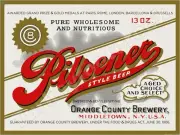 Orange County Brewery Pilsener Style Beer Label 18" x 24" Metal Sign