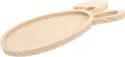 NOLITOY Wooden Easter Bunny Tray Multipurpose Rabbit Serving Platter for Snacks Desserts for Spring Centerpiece Easy to Clean Wooden Charcuterie Board Sturdy Stylish Decor