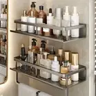 Bathroom Kitchen Laundry Caddy Shower Shelf Organiser Rack Storage Holder Rail