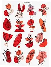 KOCKSHION 1sheet DIY Polymer Clay Transfer Paper for Earring Decoration Includes Flower Plant Stickers for Cold Transfer Printing for Crafting Unique Accessories