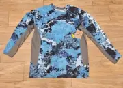 Magellan Fish Gear Long Sleeve Veil Camouflage Blue Camo Shirt- Mens Medium NWT