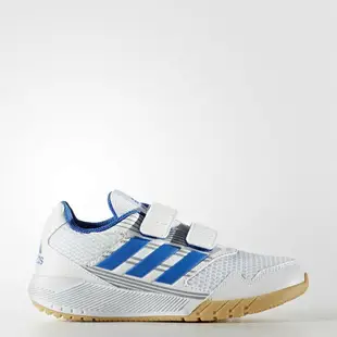 帝安諾-adidas AltaRun Shoes 中童 魔鬼氈 跑鞋 白藍 BA9419【APP下單享4%點數】