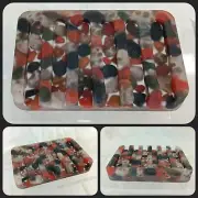 Petoskey Stone Pebbles Rock Soap Dish Handmade for Kitchen /Shower/ Bathroom