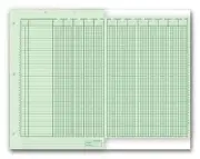 21126 Columnar Work Sheets Ring Book Bottom Headed 11 x 16 3/8" QTY 12 PADS PER