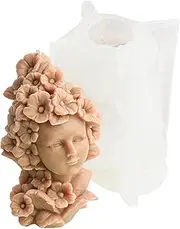 Candle Molds for Candle Making - Resin European Fairy Flower Hair Mold - Resin Mould Epoxy Resin Casting Molds Aromatherapy Candles, Wax,