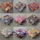 Patchwork Square Floor Pillow Bohemian Decorative Pillow Vintage Cushion AU