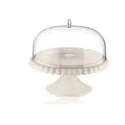 Guzzini Tiffany 30cm Small Cake Stand W/ Dome Tableware - White