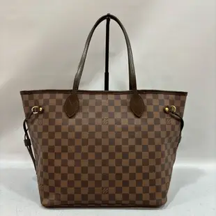 [二手] LV N51105 棋盤格 neverfull mm 中款 購物包 肩背包 托特包