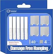 Razor Holder Shower Hooks, Damage Free Hanging Wall Hooks with Adhesive Strips, Heavy Duty Waterproof Stainless Steel Used for Kitchen, Bathroom, Home and Office