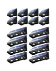 8 Packs Color Changing WRGB Fence Lights Solar Powered & 8 Packs Warm White S...