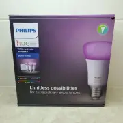 Philips Hue White & Color Ambiance Starter Kit A60 E27 Socket 3 Globes, 1 Bridge