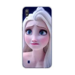 SAMSUNG 1x-frozen Elsa 適用於三星 Galaxy m10 手機殼 TPU 軟矽膠保護殼手機殼