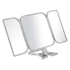 Creations 3-Way Foldable Travel Makeup Mirror with Built in Stand and Silver