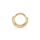 14k Solid Yellow Gold Septum Ring with One Sided Filligree Daith Conch Helix 18g