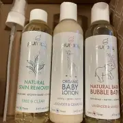 Puracy Organic Baby Care Natural Lotion, Bubbles Bath Stain Remover 3 Pc Set