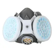 2Pcs Rubber Dustproof Half Mask Industrial Spray Paint Dust Riding Anti-Fog Pm2.5