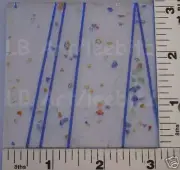 3"x3" MIX FRIT BLUE STREAMERS BULLSEYE 3mm THICK GLASS 90 COE