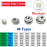 5Pc Dental stainless Kids crown primary Molar Anterior Temporary Crown teeth cap