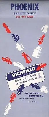1961 Richfield Road Map: Phoenix NOS
