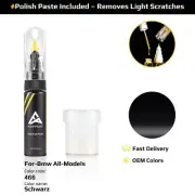 Touch Up Paint For Bmw All Models 466 Schwarz With Polish Paste