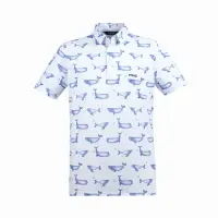 在飛比找momo購物網優惠-【PING】男款鯨魚圖騰口袋休閒短袖POLO衫-白(吸濕排汗