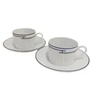Hermes Cup Saucer Set Of 2 Rhythm White