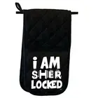 Sher Locked - Novelty Double Mitt Oven Gloves Double Kitchen Chef BBQ Mitts