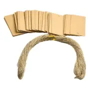 100 PCS Kraft Paper Tags with Jute String for Gifts Crafts and Projects!