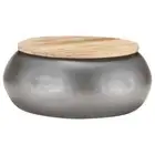 NNEVL Coffee Table Grey 68x68x30 cm Solid Mango Wood