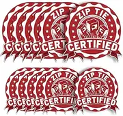12pcs Zip Tie Certified Stickers, 2in 3in Cute Hard Hat Electrician Stickers Elaborate Zip Tie Certified Decal Decorative Funny Construction Stickers for Laptop Water Bottle Helmet Hard Hat