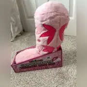 New Mimicoco Snug Bud Hello Kitty Cowgirl Boots Pink Weighted Plush 2.6 lbs