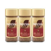3 x Nescafe Gold Decaf Soluble Instant Coffee 100g