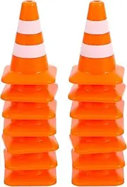 Kisangel Road Cones Sign 14pcs Mini Traffic Cones Toys for Boys and Girls Outdoor Toys Simulation Traffic Sign