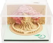 3D Desk Calendar 2025, Unique and Creative Paper Sculpture Weekly Calendar Multifunctional Paper Sculpture Calendar Note Book Tearable Paper Sculpture Calendar, Desk Decoration Creative (Color-C)
