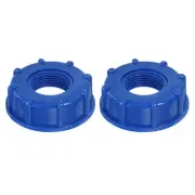 IBC Tote Hose Adapter, Blue 60mm Outer Wire and 1" Hose Fitting